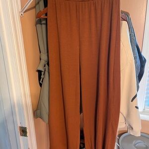 Women's Brown Ribbed Pants